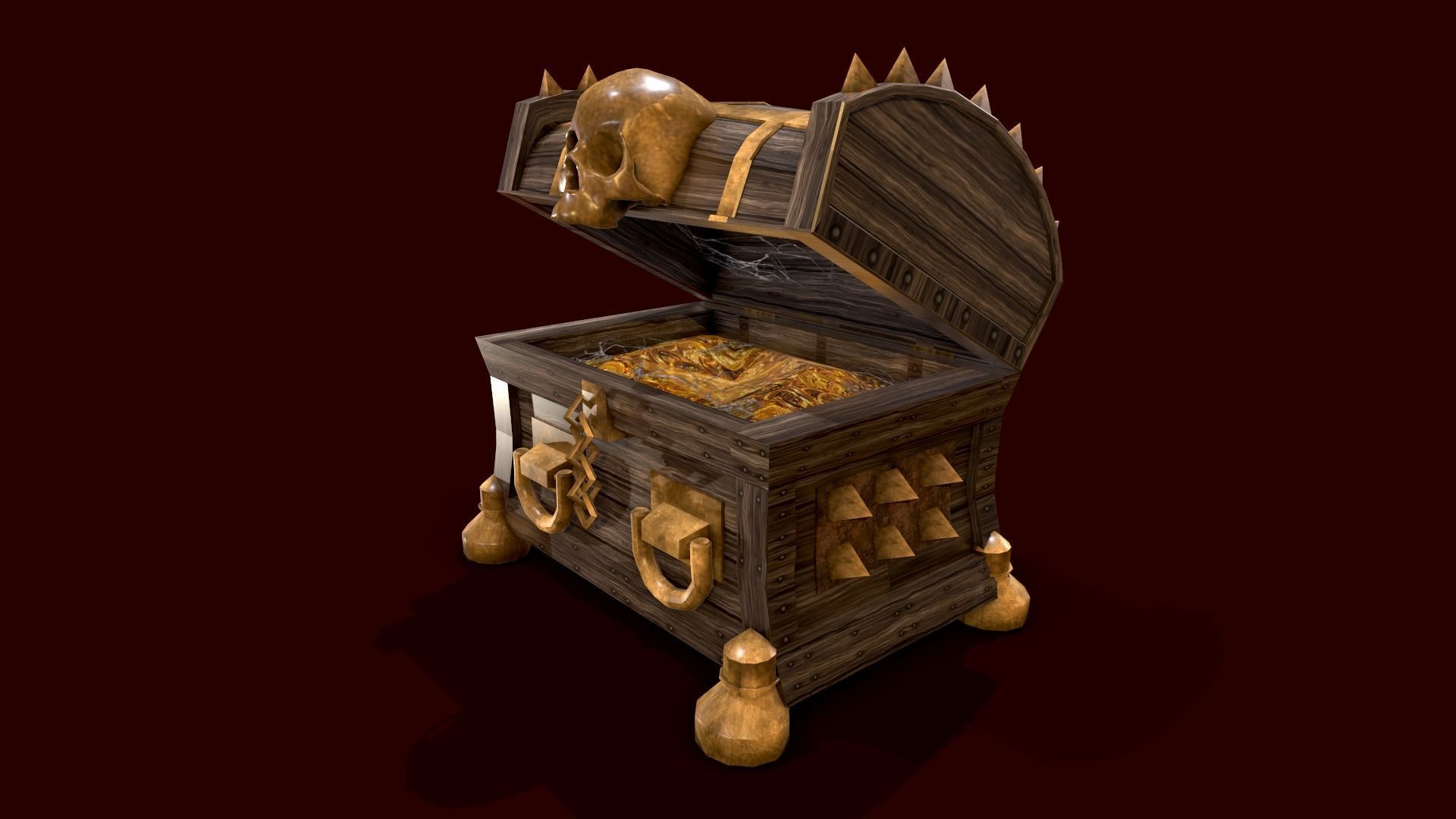 Treasure chest 3D model_2