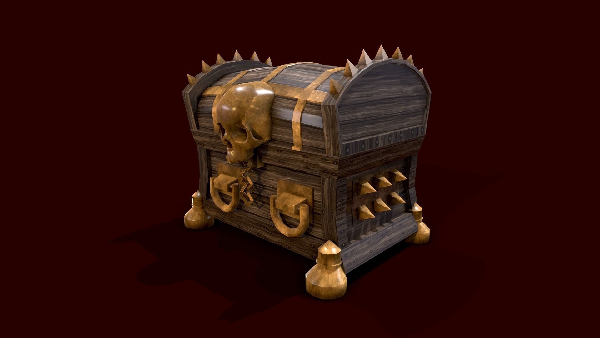 Treasure chest 3D model_1