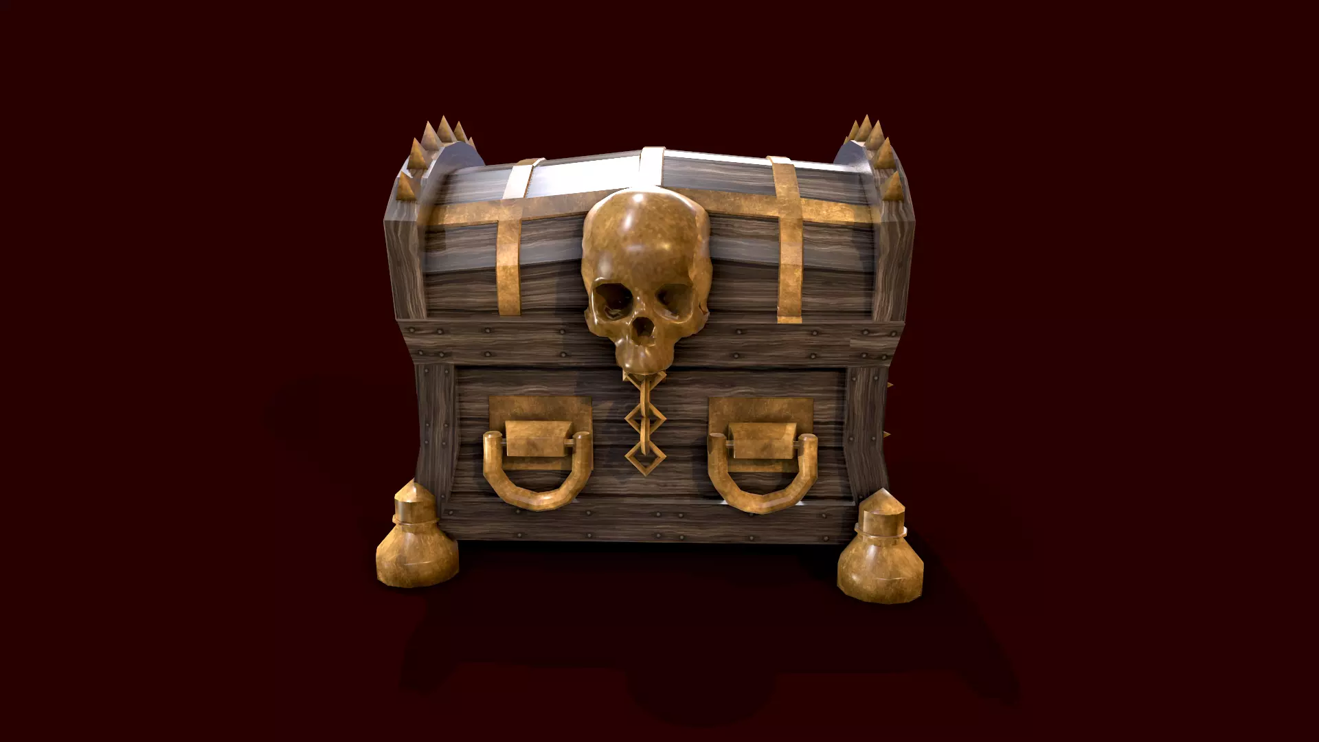 Treasure chest 3D model_0