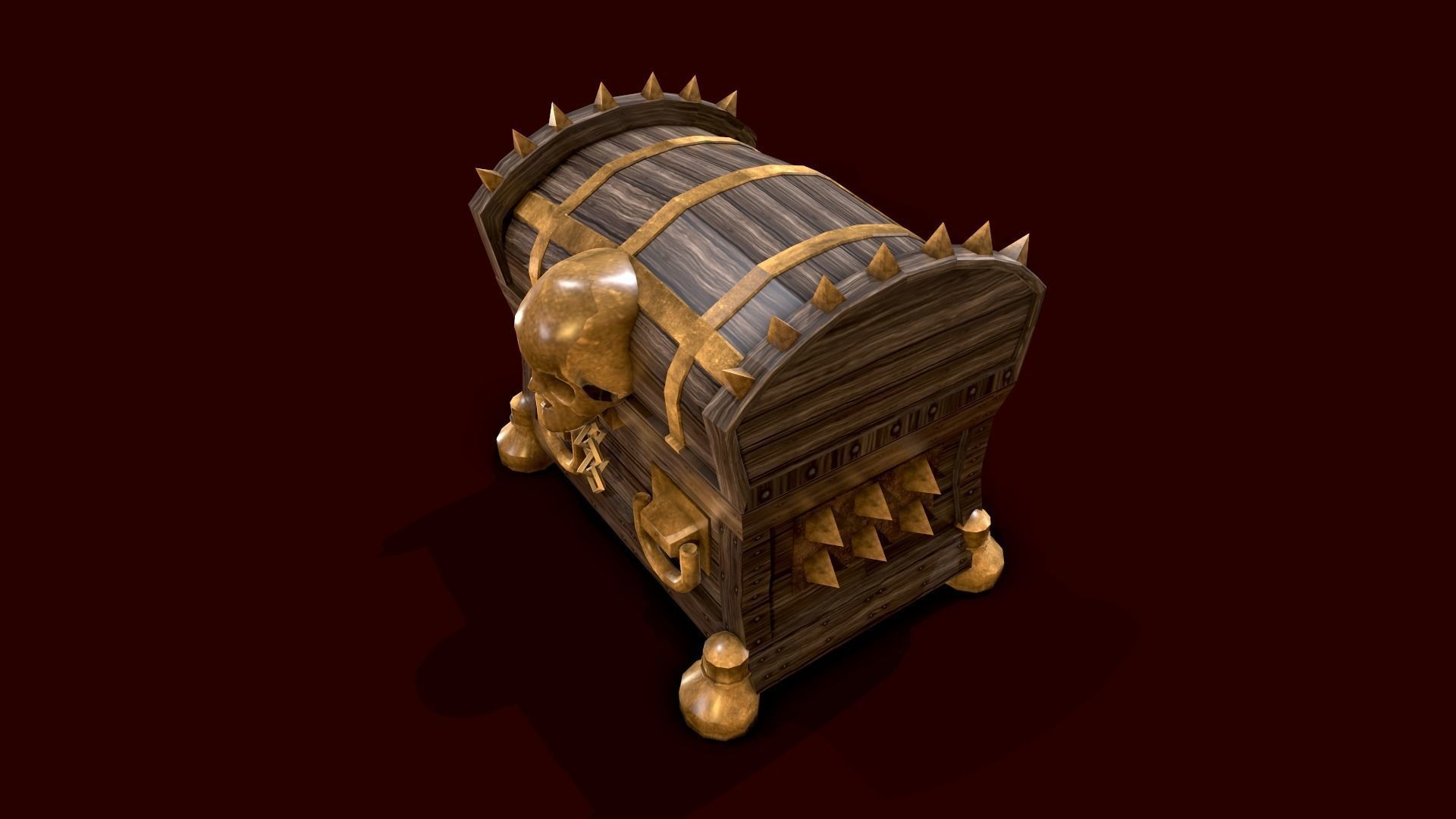 Treasure chest 3D model_4