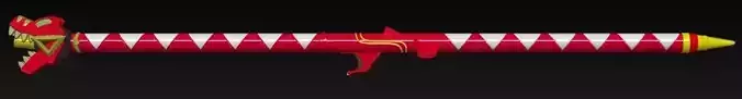 POWER RANGERS DINO THUNDER TYRANNO STAFF ROD 3D print model