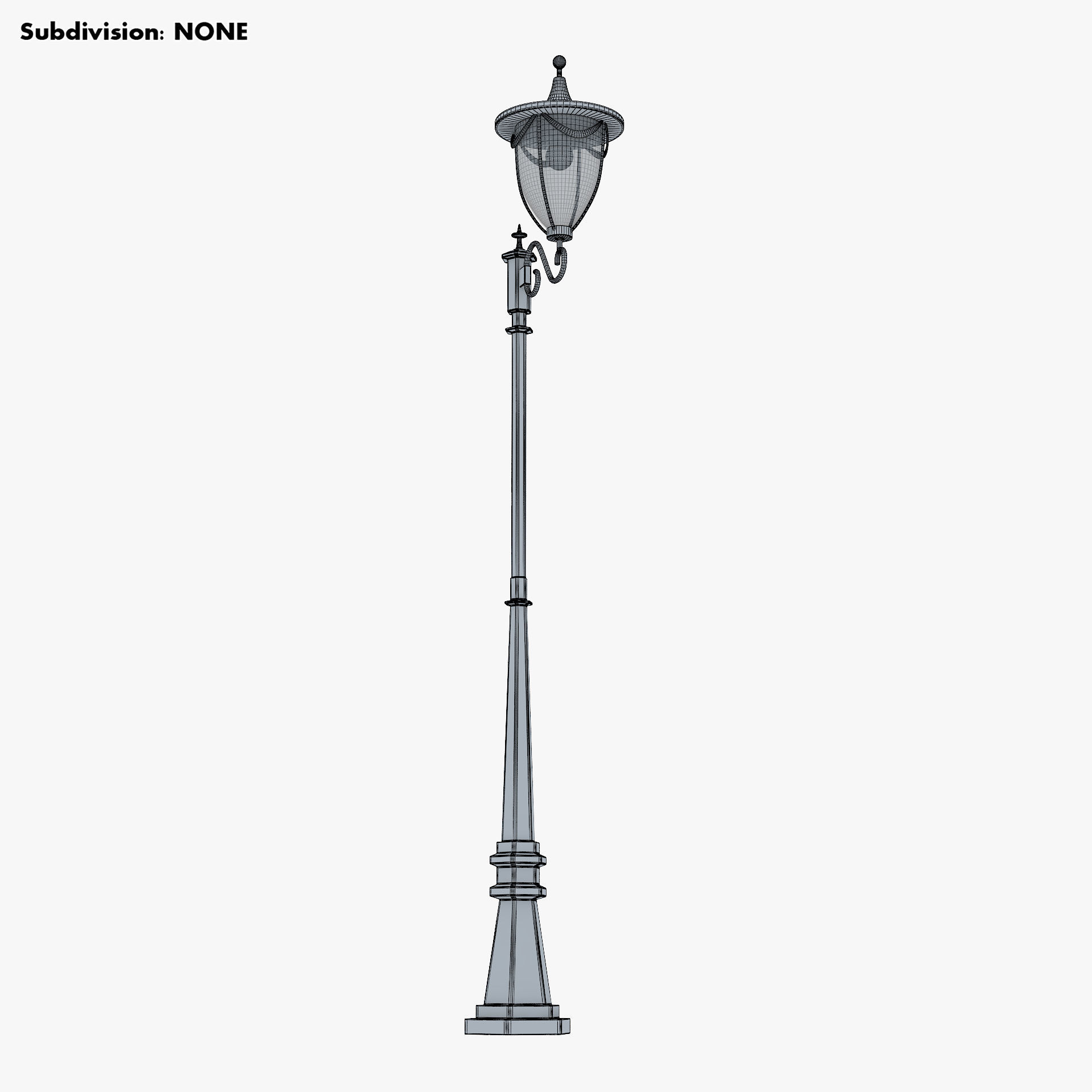Vintage Streetlight v 1 3D model_7