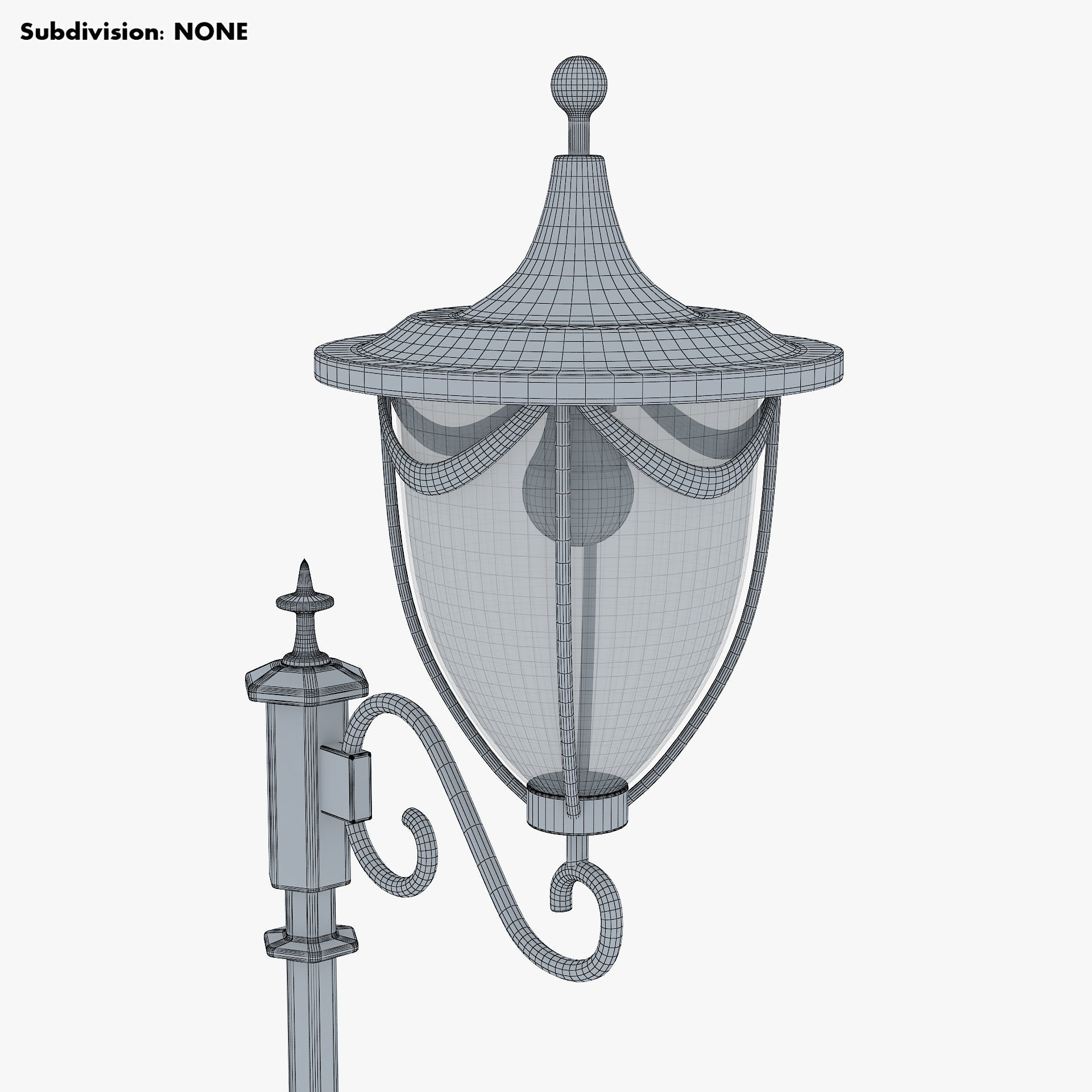 Vintage Streetlight v 1 3D model_9