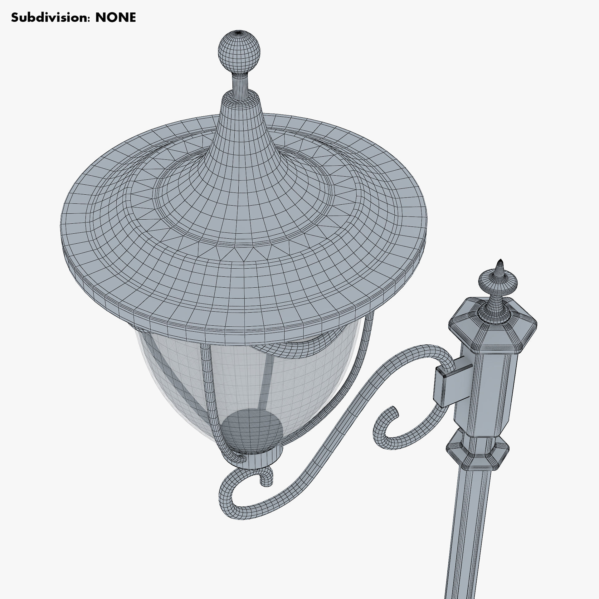 Vintage Streetlight v 1 3D model_11
