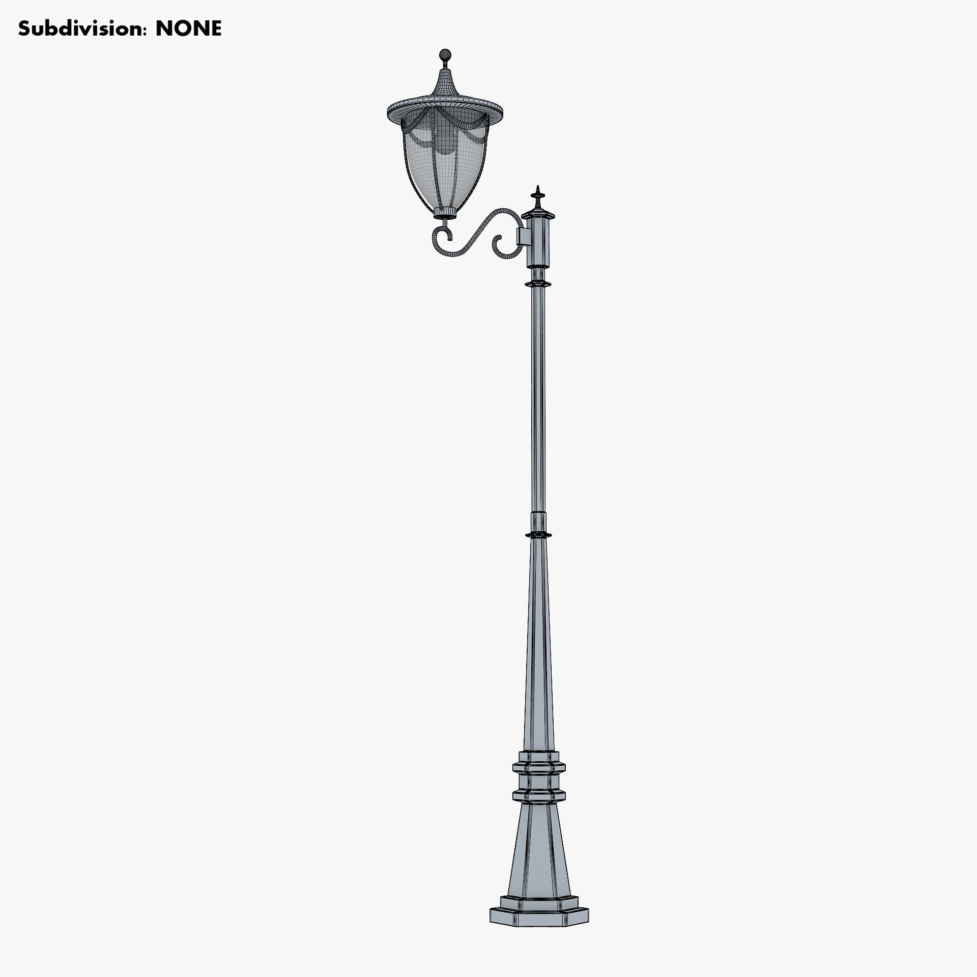 Vintage Streetlight v 1 3D model_6