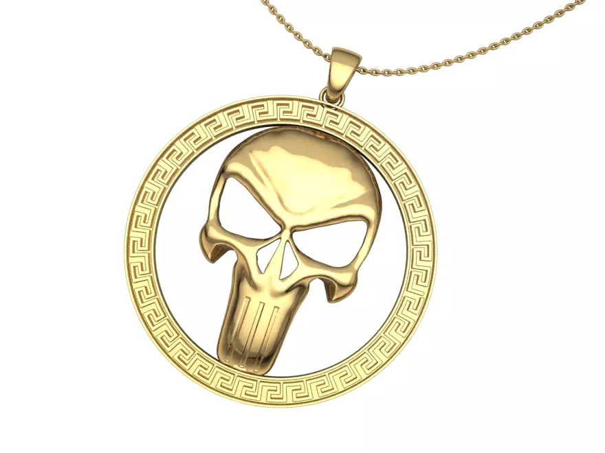 Punisher Justiceiro pendant skull 3D print model