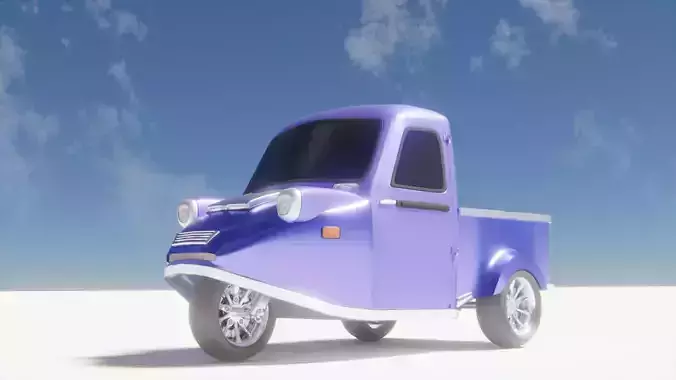 3d model 3 Wheel Car