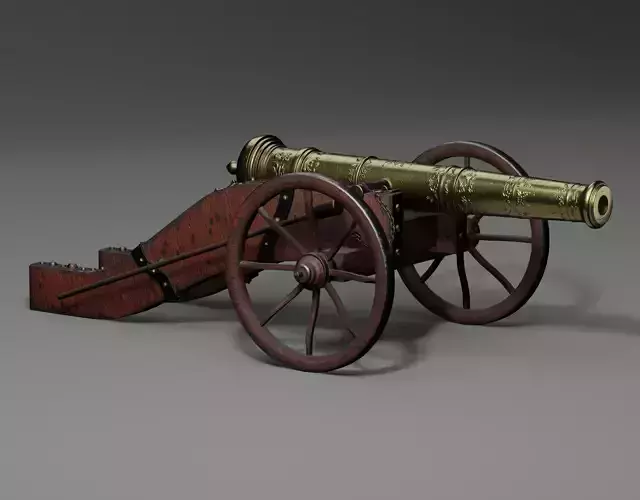 Old French artillery cannon 18 senchury 