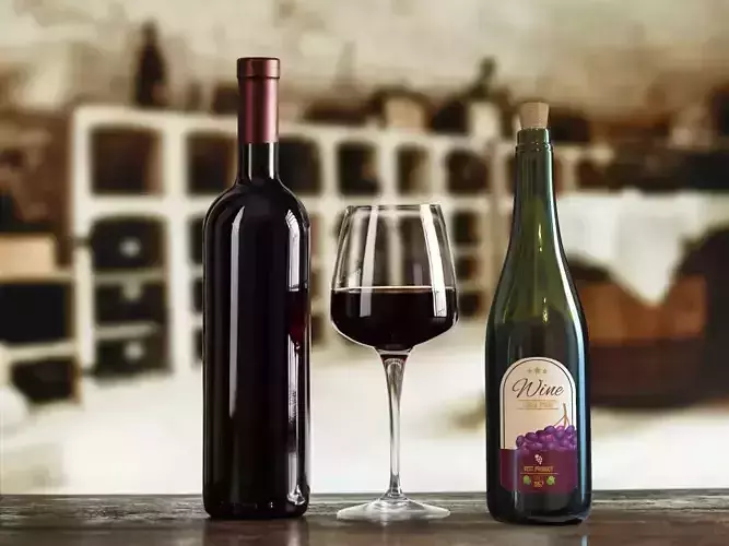wine bottel 3D model