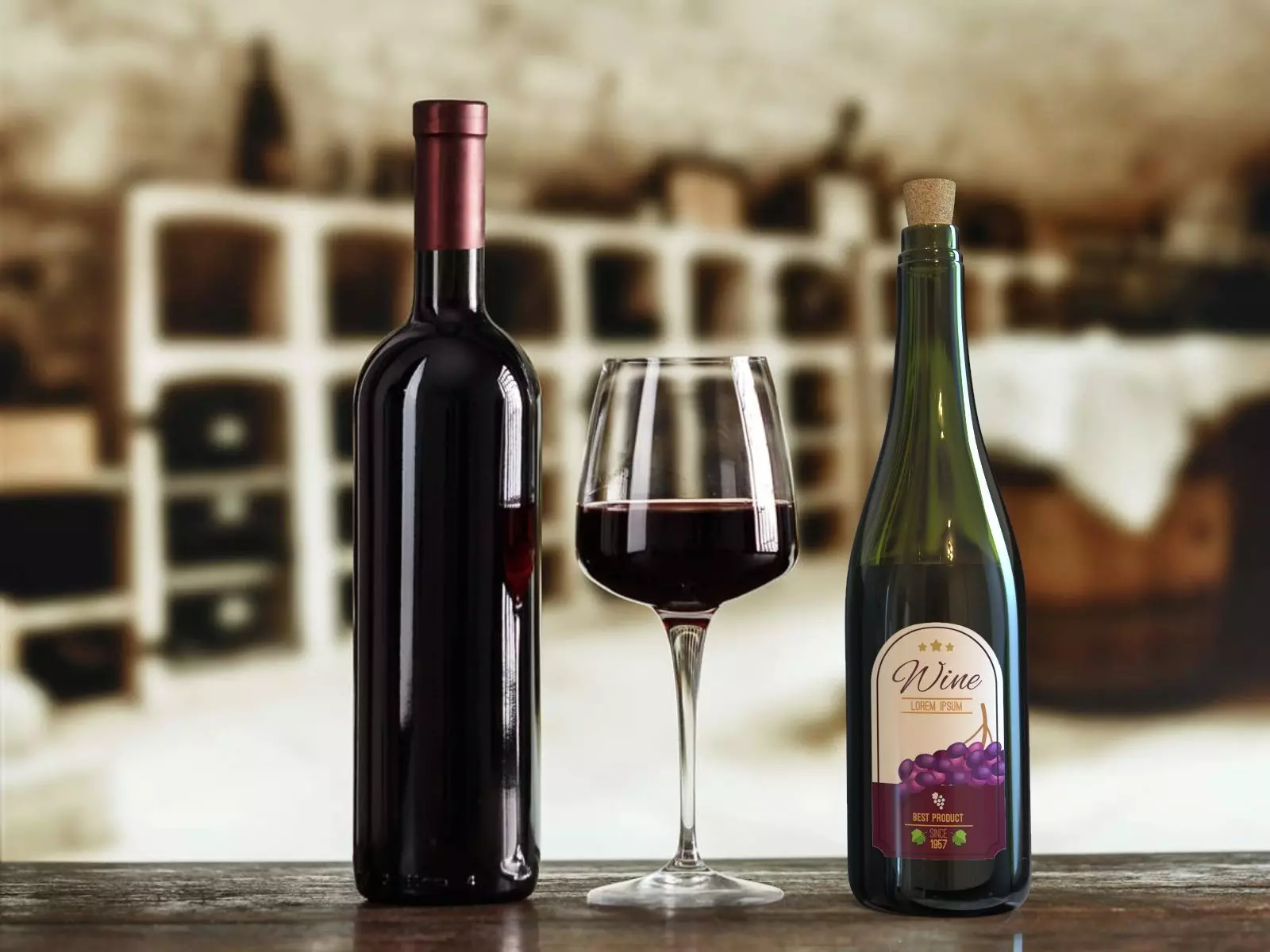 wine bottel 3D model_0