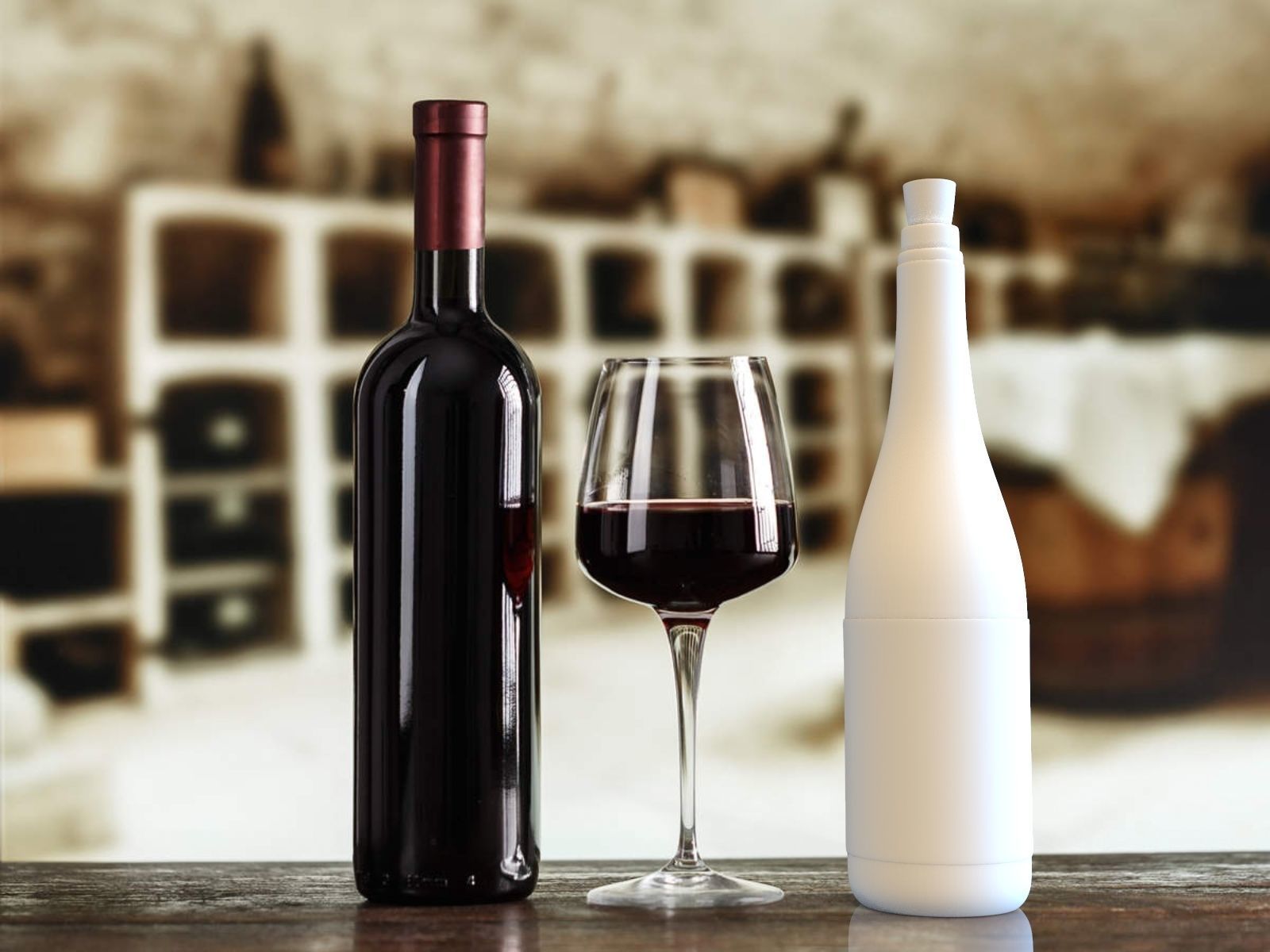 wine bottel 3D model_1