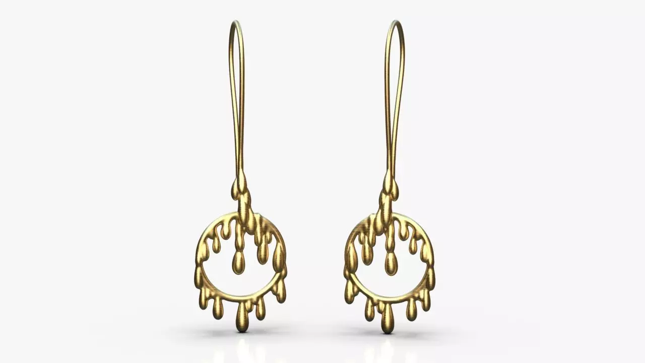 Light earrings 3D print model