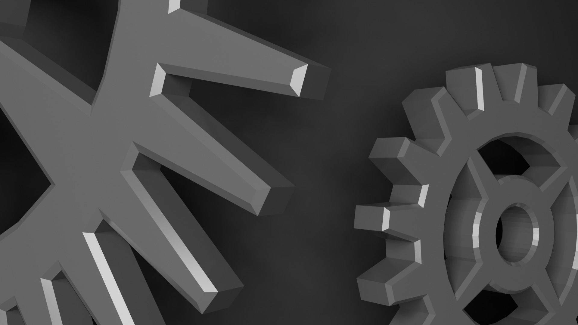 Gear - simle hard surface models of cogwheels Low-poly 3D model_5