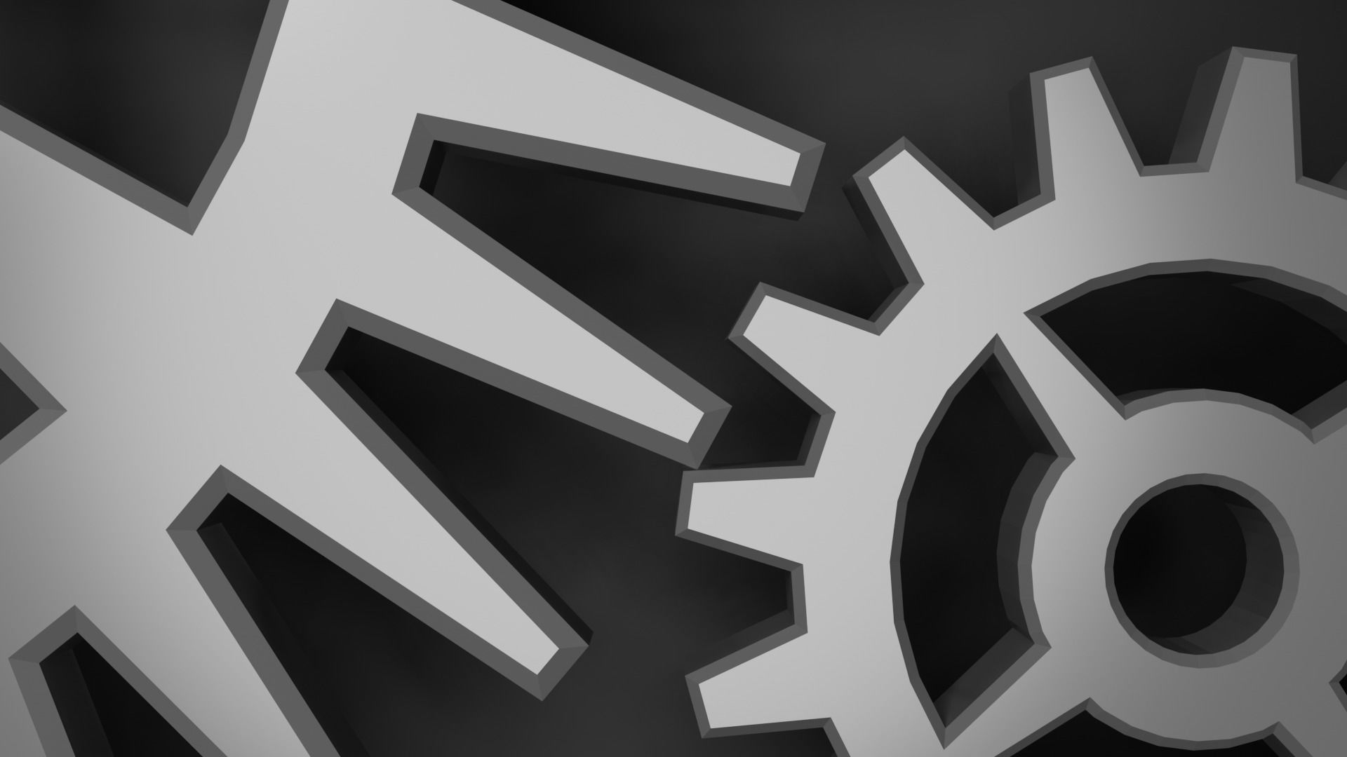 Gear - simle hard surface models of cogwheels Low-poly 3D model_4