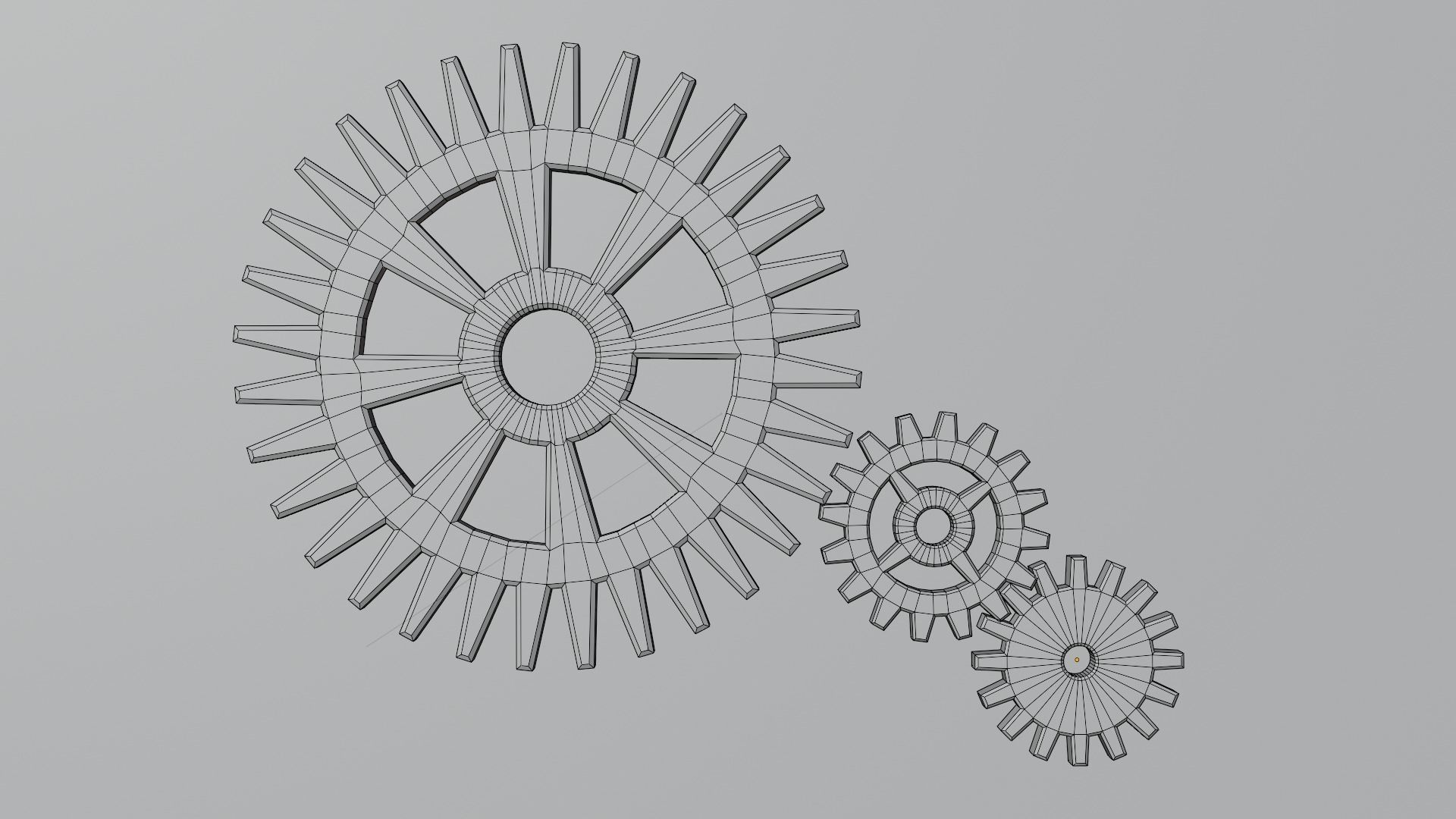 Gear - simle hard surface models of cogwheels Low-poly 3D model_1