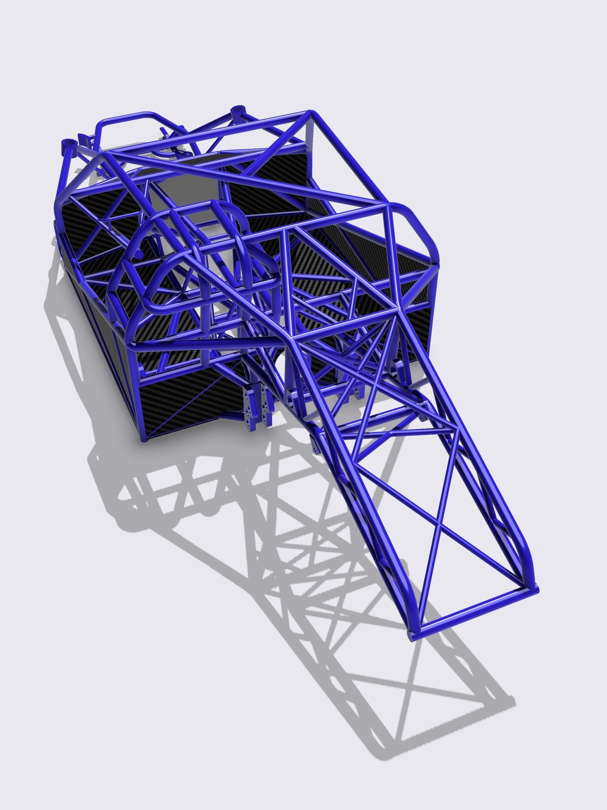 Pro Mod Chassis 3 piece Big Tire with Floors N firewall 3D print model_2