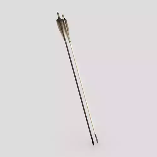 Wooden Arrow 1 Low-poly 3D model