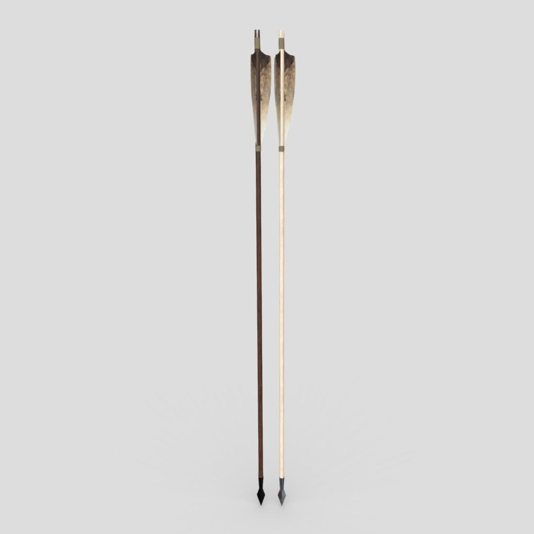 Wooden Arrow 1 Low-poly 3D model_3