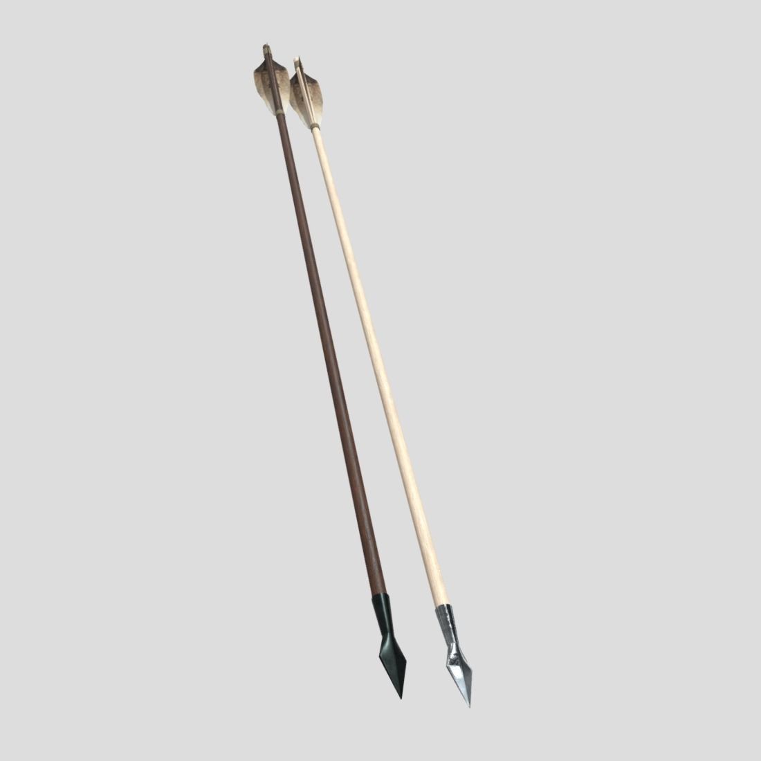 Wooden Arrow 1 Low-poly 3D model_11