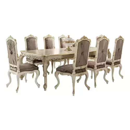 Empire-style vitrine with inlays and gold leaf decorations