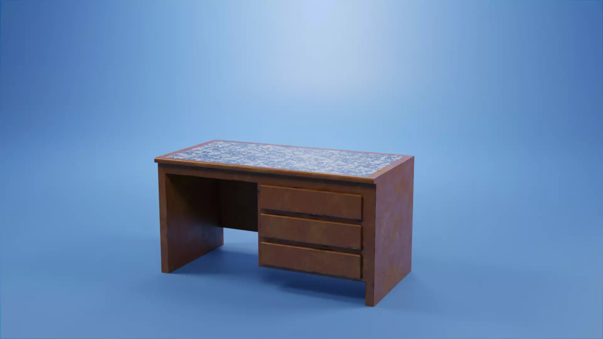 Desk Table 3D model_0