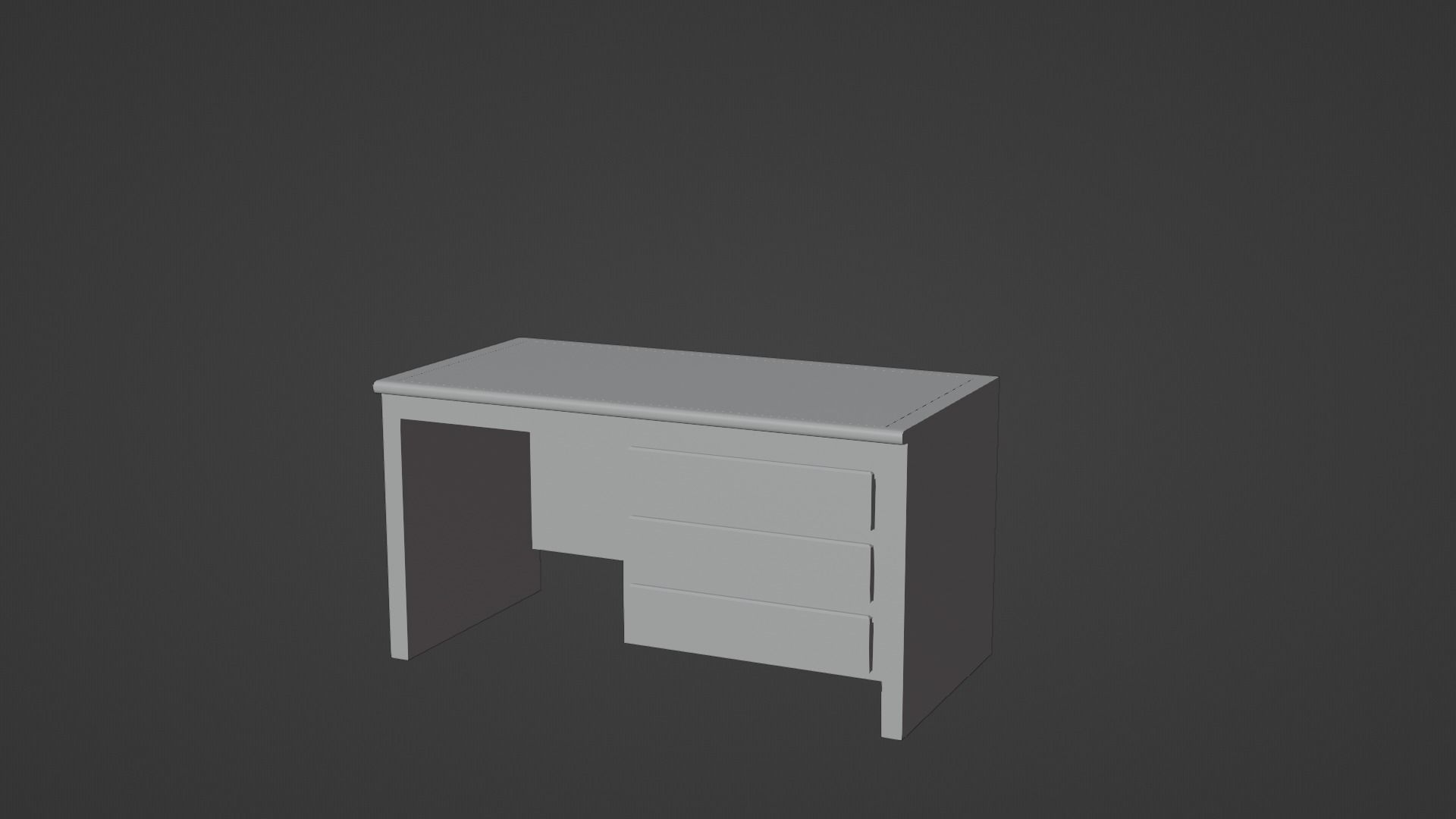 Desk Table 3D model_1