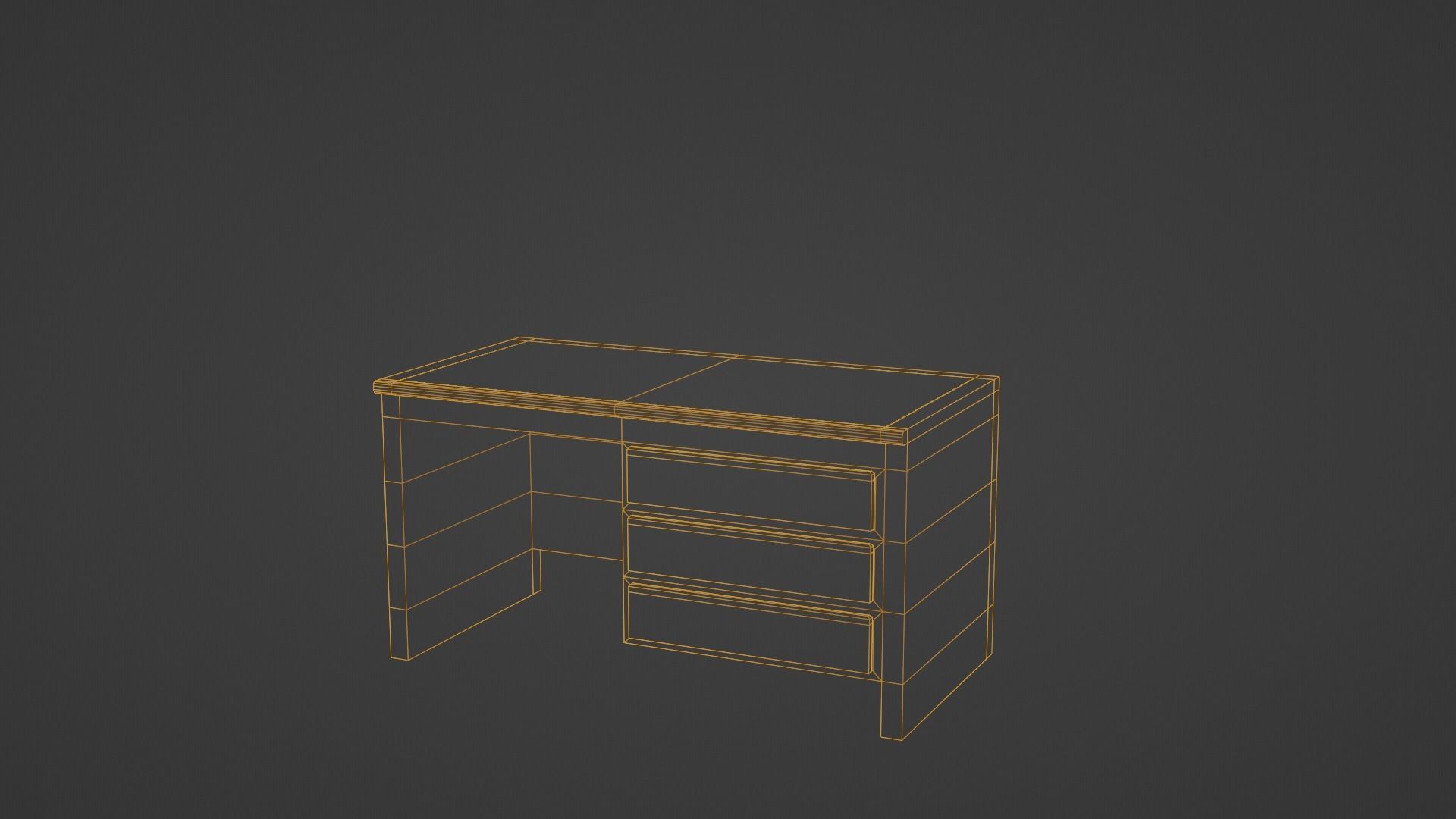 Desk Table 3D model_2