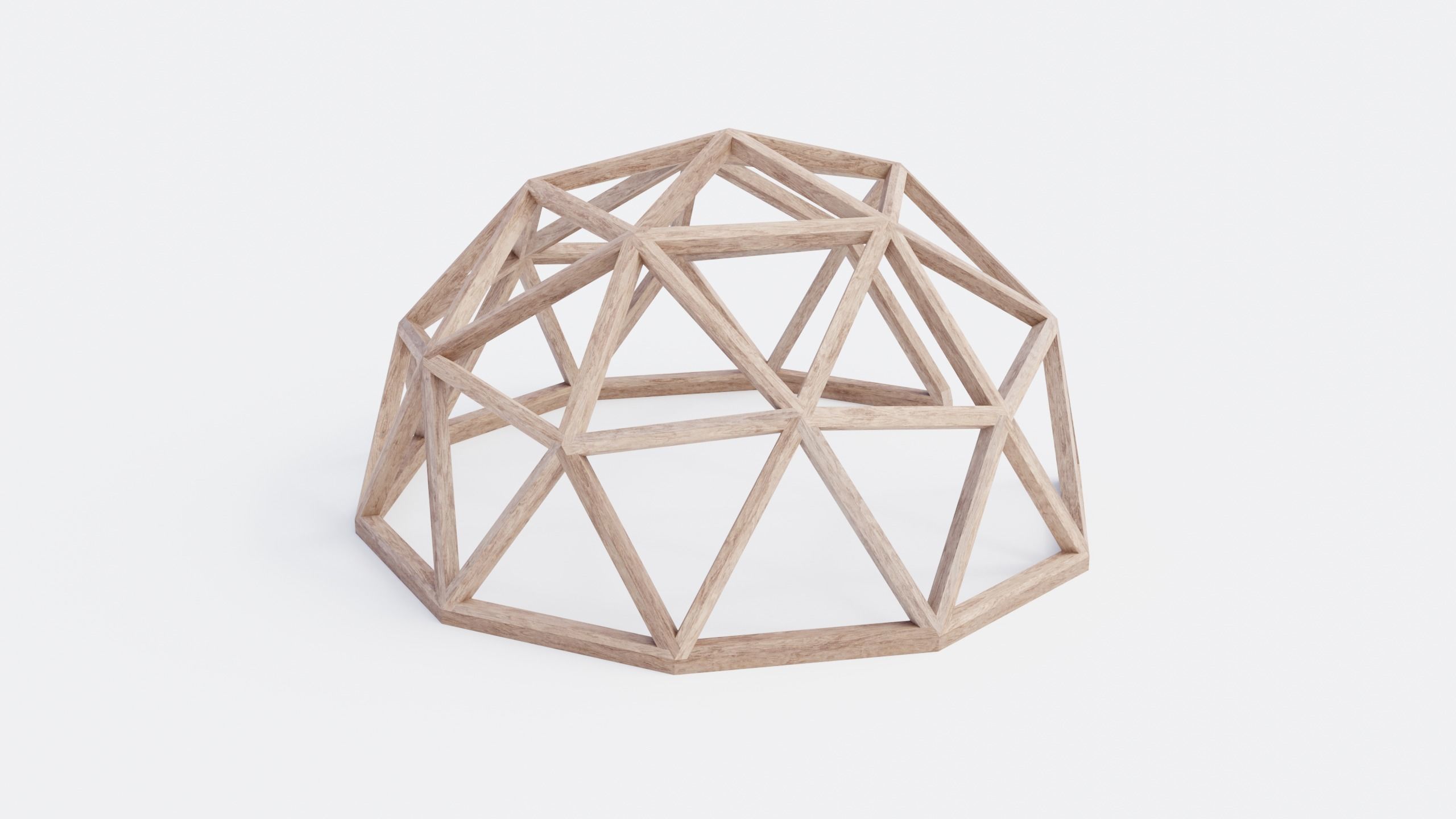 Icosahedron Dome Low-poly 3D model_2