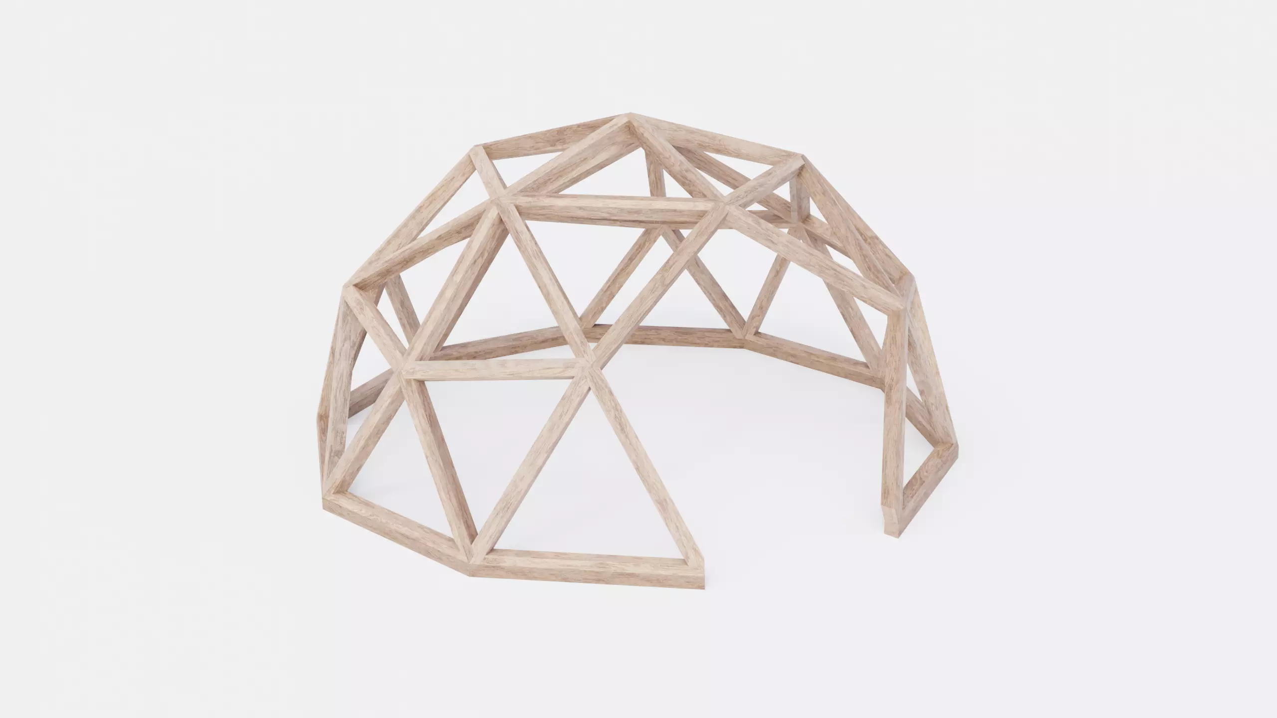 Icosahedron Dome Low-poly 3D model_0
