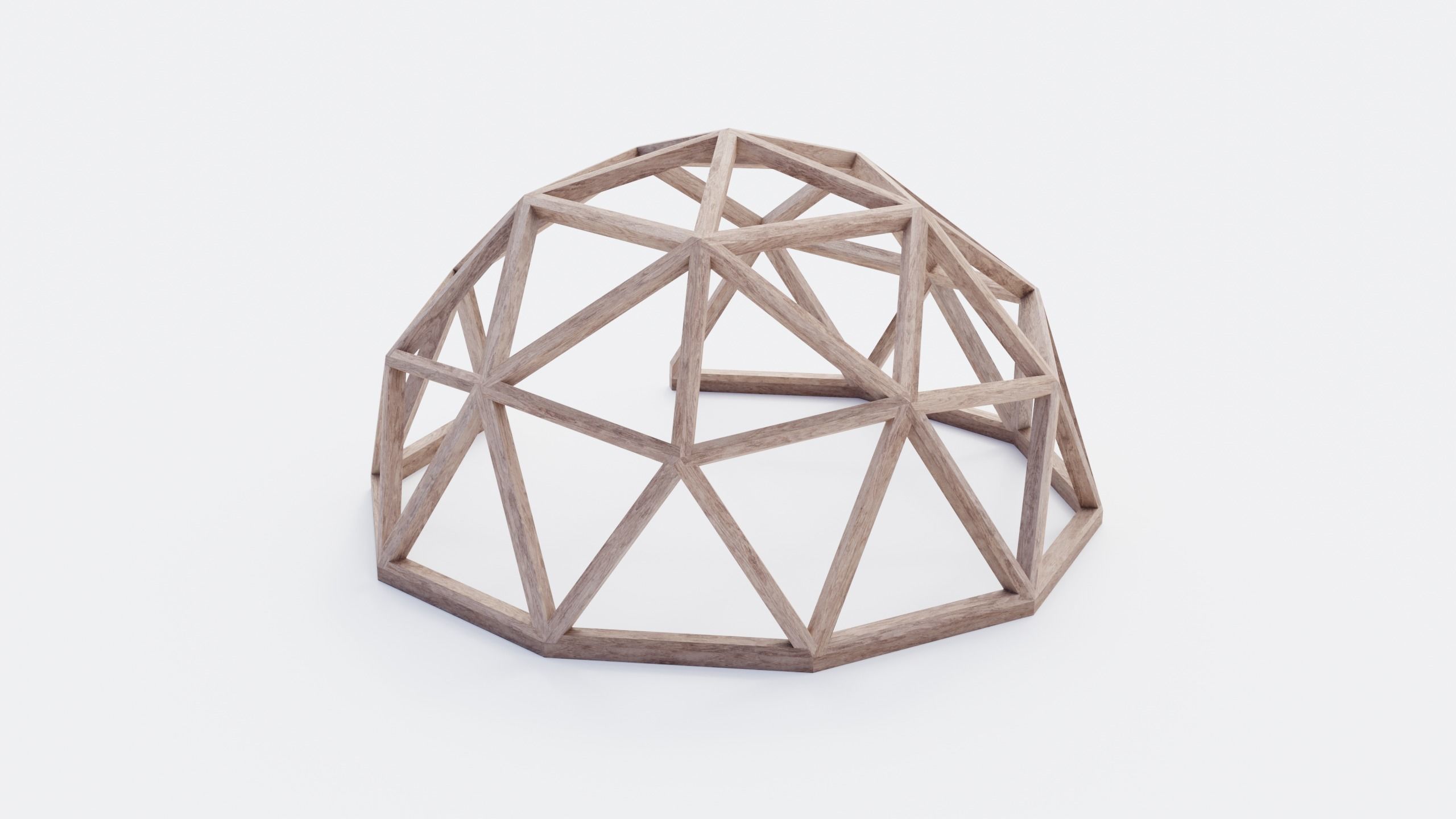 Icosahedron Dome Low-poly 3D model_3