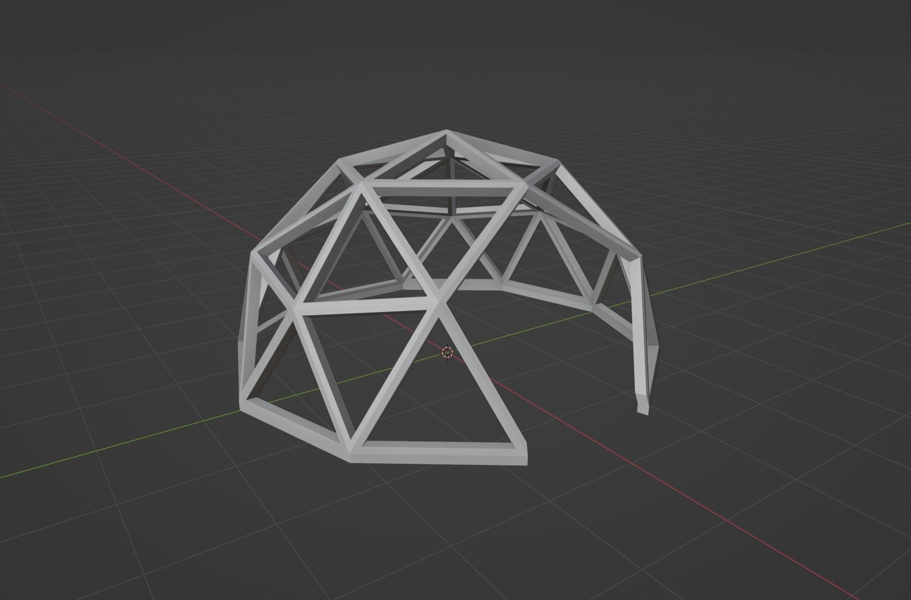Icosahedron Dome Low-poly 3D model_8