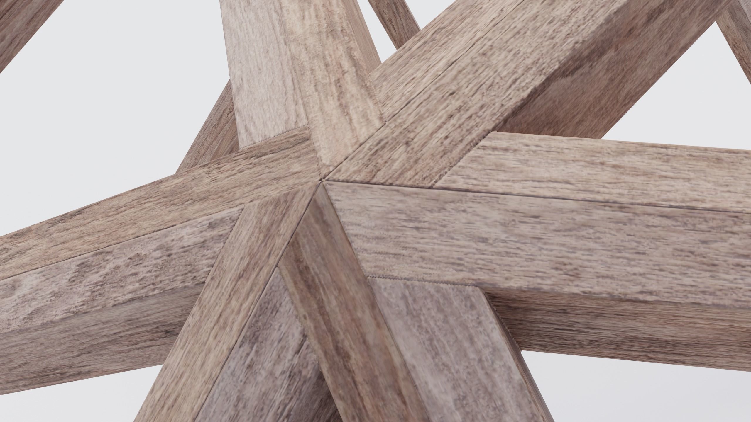 Icosahedron Dome Low-poly 3D model_5