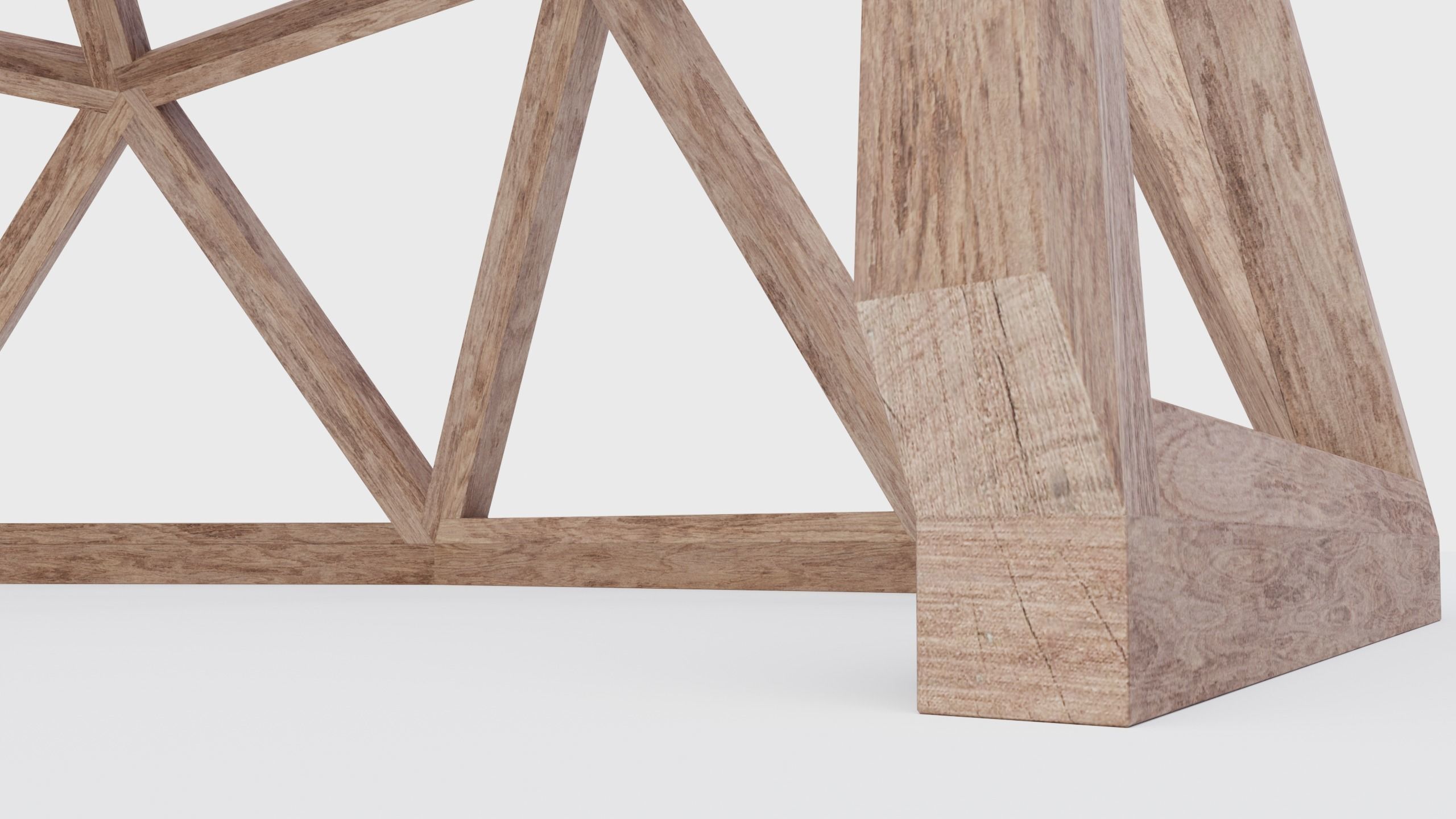 Icosahedron Dome Low-poly 3D model_6