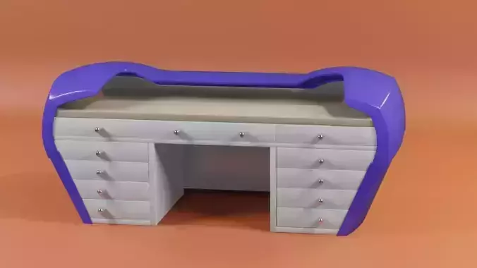 Table office desk with plastic part