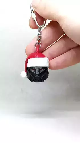 santa Dark Trooper keychain  3D print model