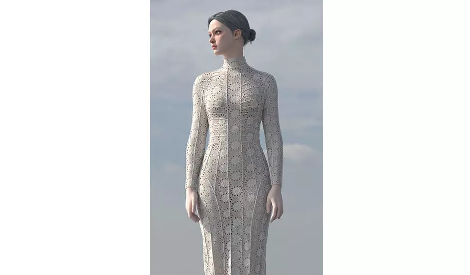 white dress 3D model