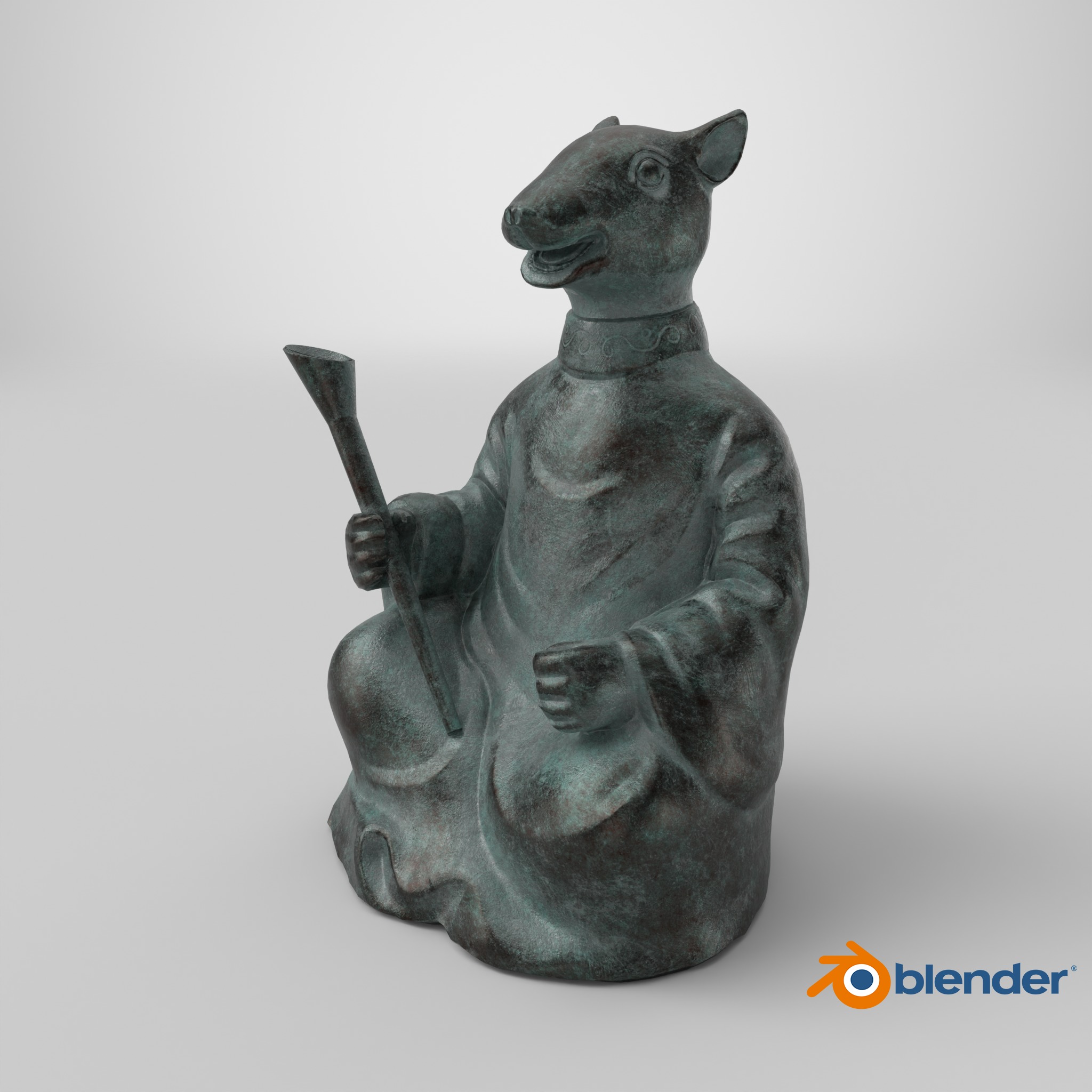 Zodiac  Rat 3D print model_9