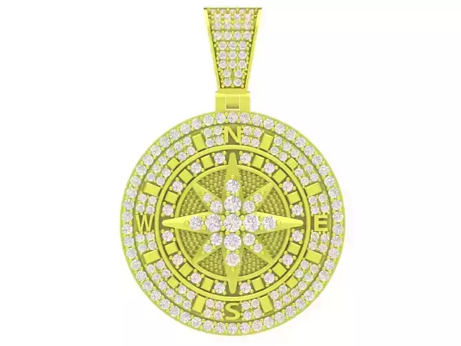diamond compass pendant 4226