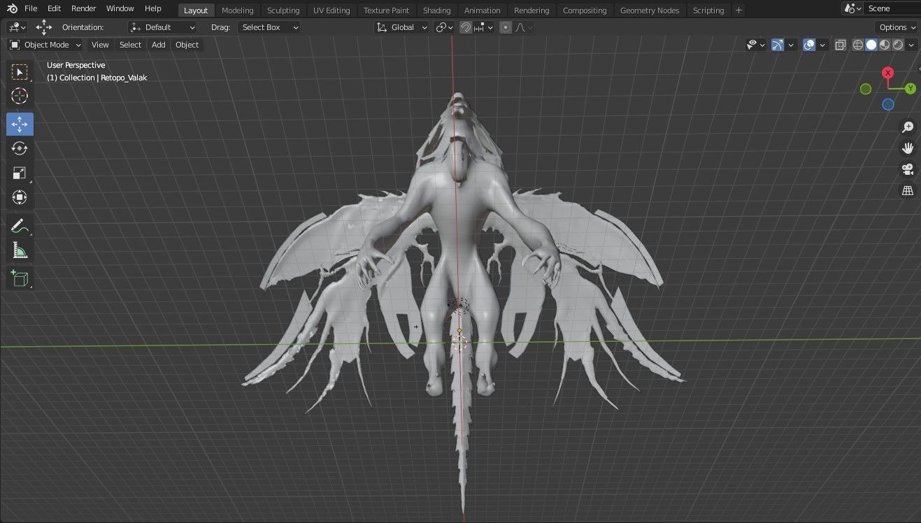 Valak Dragon for your games and animation Low-poly 3D model_24