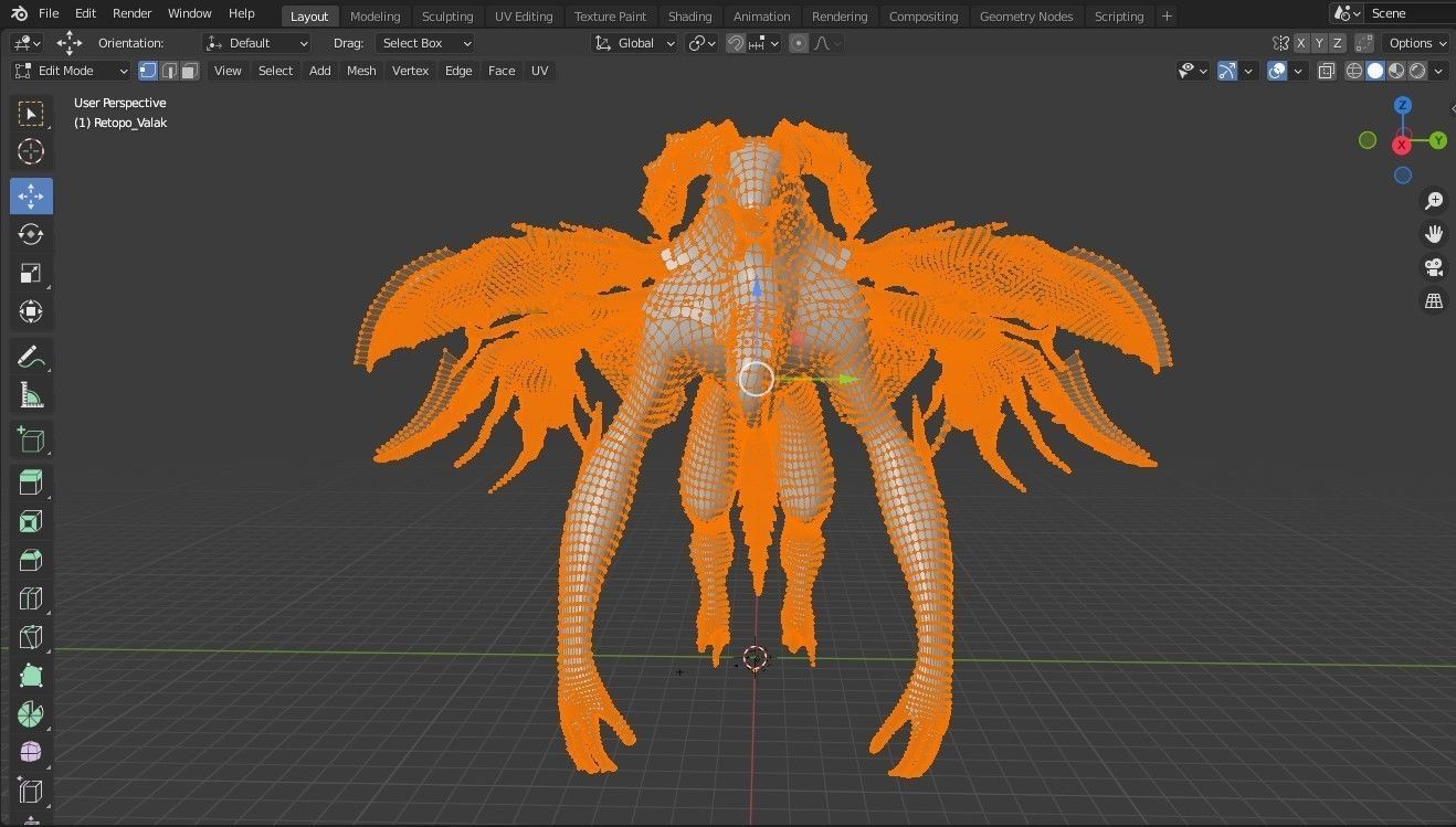 Valak Dragon for your games and animation Low-poly 3D model_17
