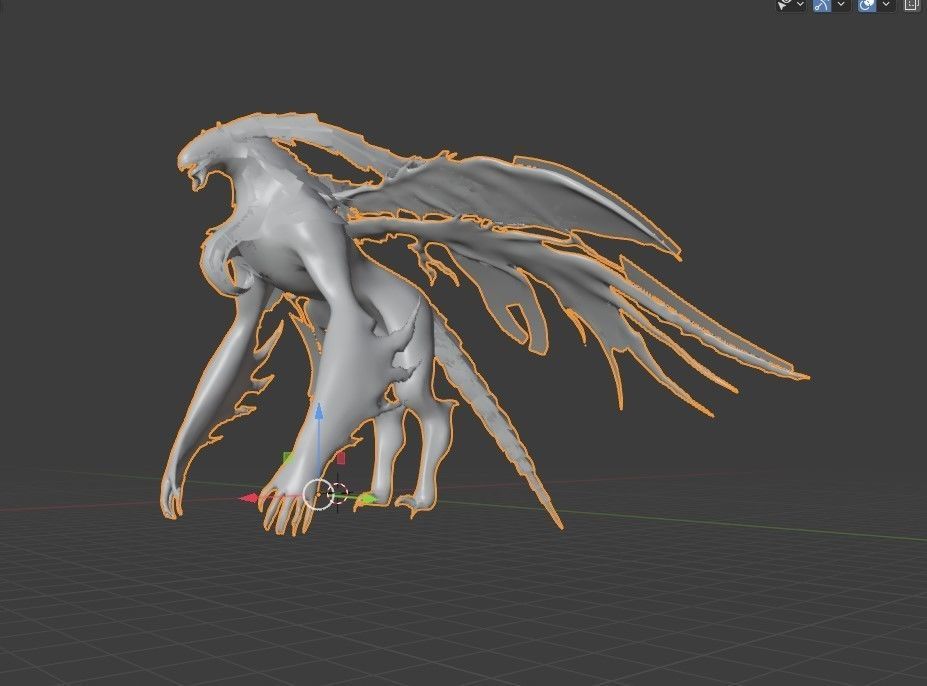 Valak Dragon for your games and animation Low-poly 3D model_2