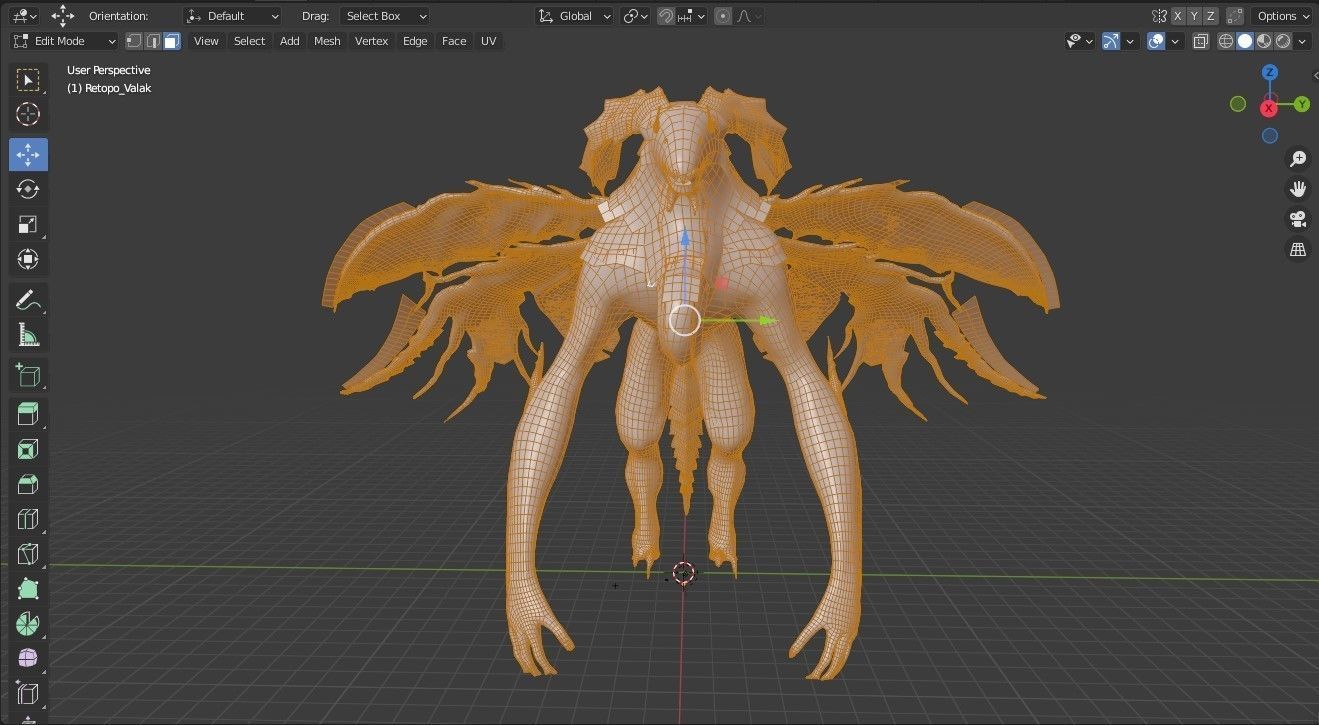 Valak Dragon for your games and animation Low-poly 3D model_15