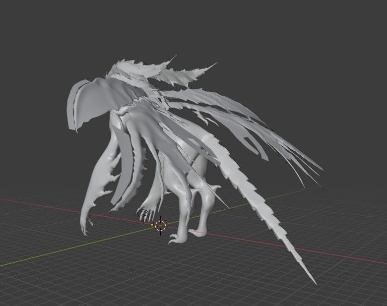 Valak Dragon for your games and animation Low-poly 3D model_4