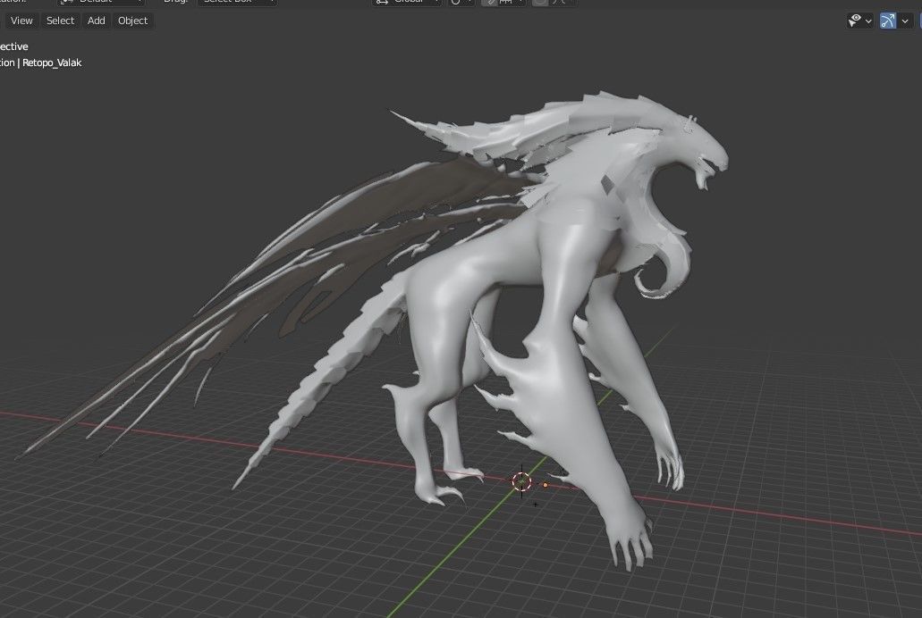 Valak Dragon for your games and animation Low-poly 3D model_23