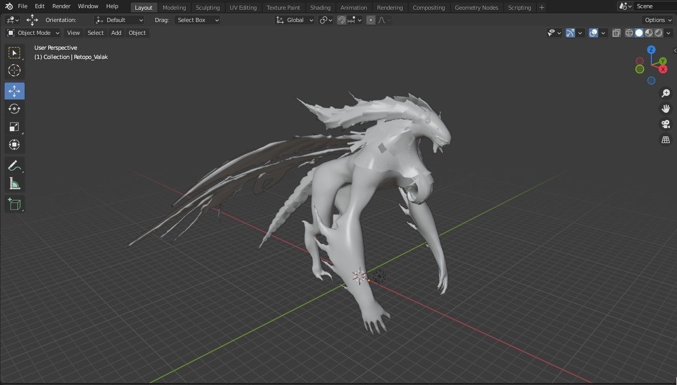 Valak Dragon for your games and animation Low-poly 3D model_18