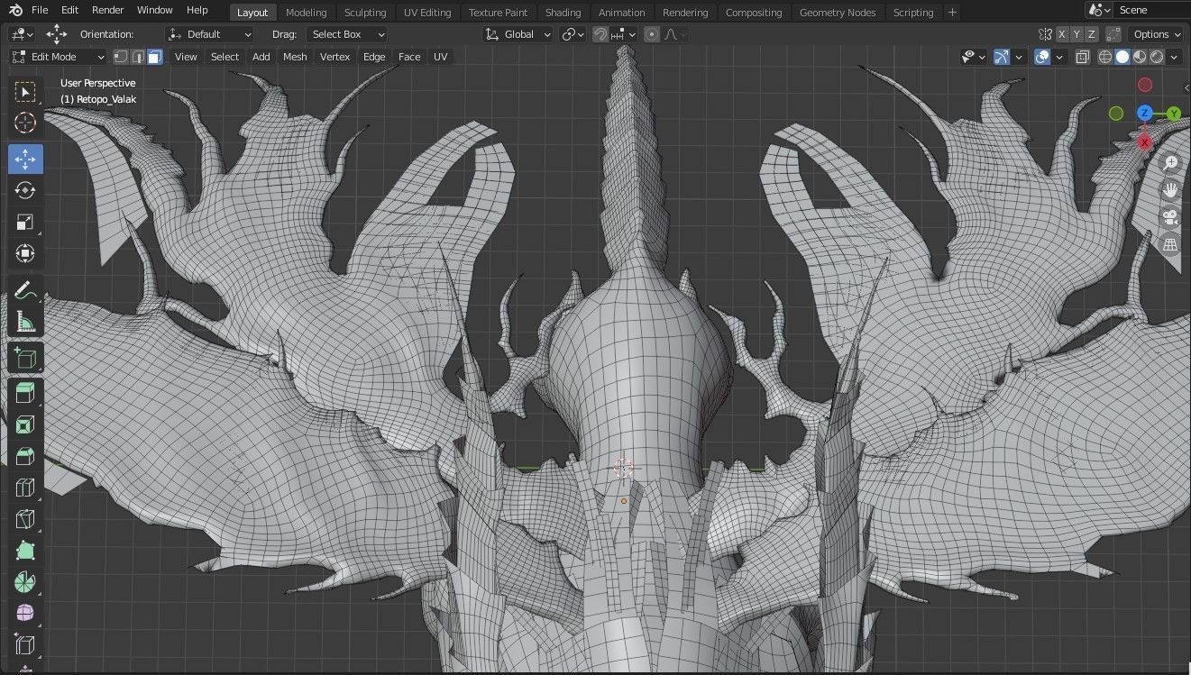 Valak Dragon for your games and animation Low-poly 3D model_12