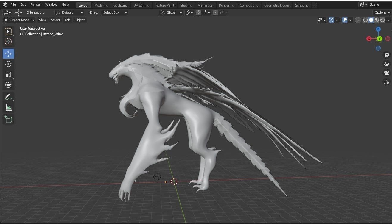 Valak Dragon for your games and animation Low-poly 3D model_21