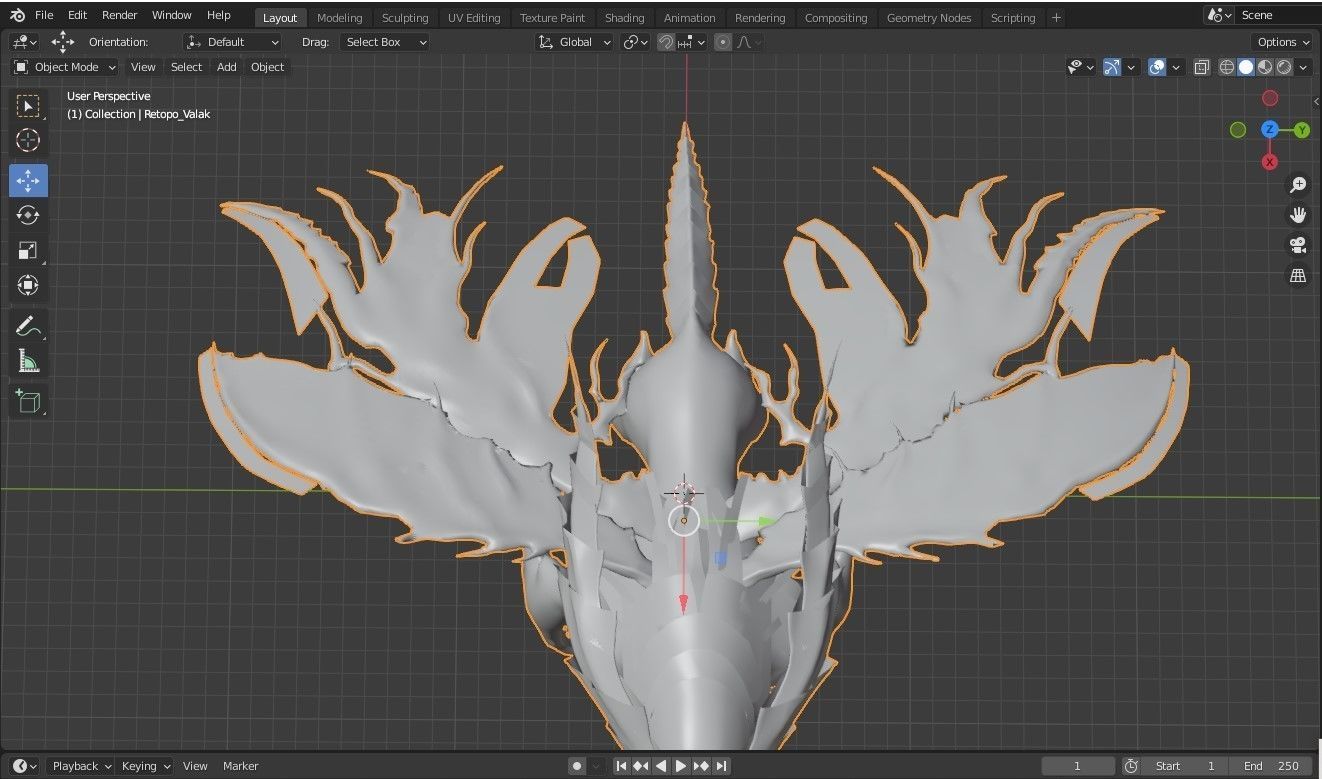 Valak Dragon for your games and animation Low-poly 3D model_14
