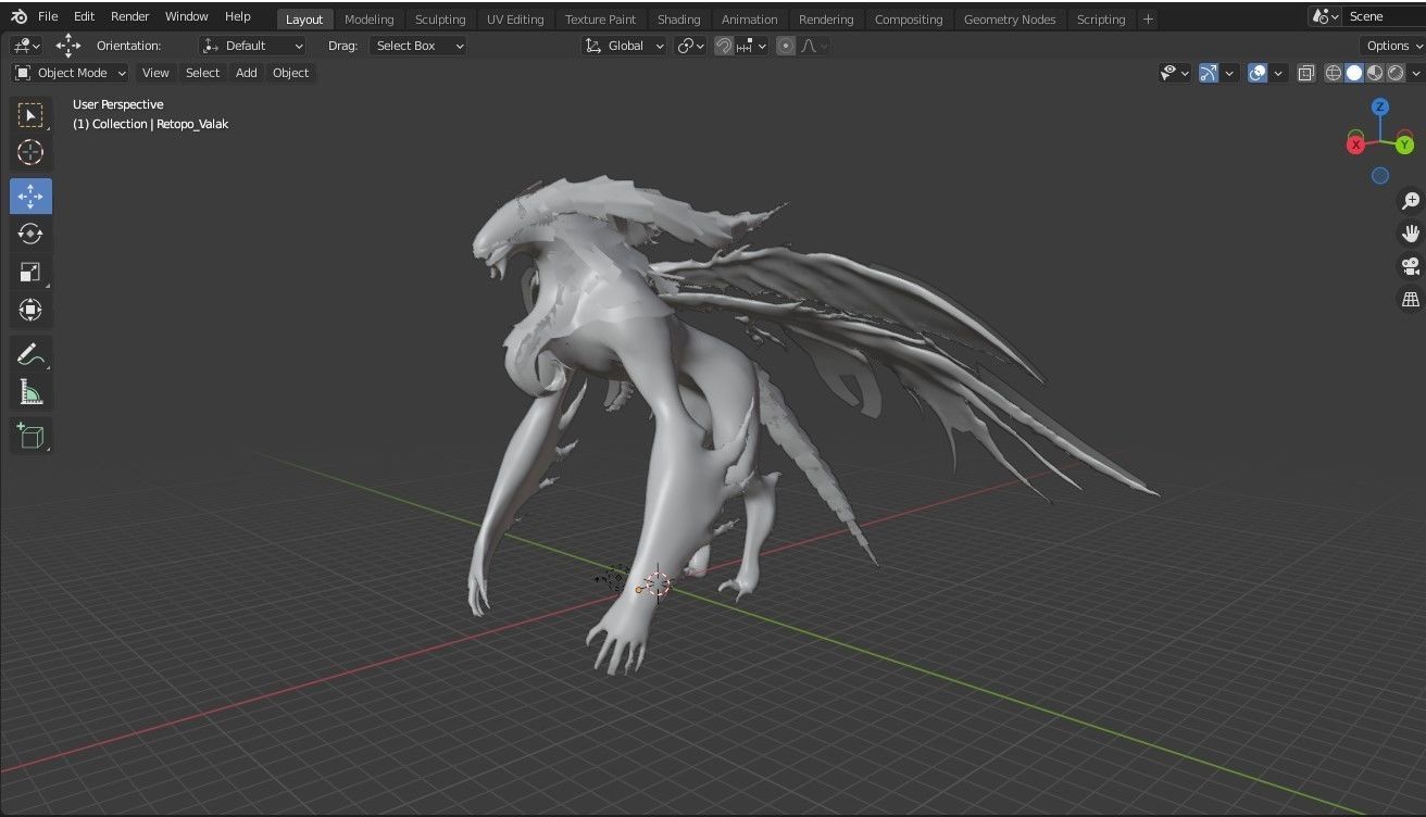 Valak Dragon for your games and animation Low-poly 3D model_19