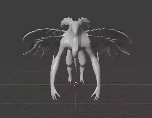 Valak Dragon for your games and animation Low-poly 3D model